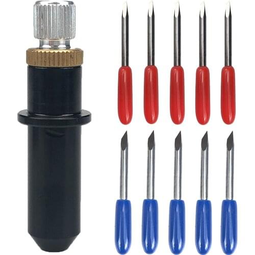 10pcs 45/60 Degree High Quality Mimaki Plotter Cutter Knife Blades Cutting Wearproof and Mimaki Blade Holder Flat