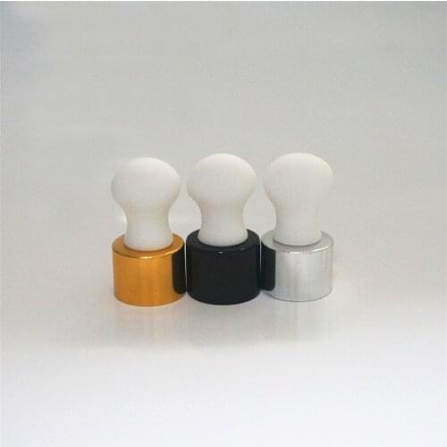 18/410 Essential Oil Bottles Cap 20-200pcs Black/gold/silver 5-100ml Cover Dropper Lid Big Glue Head Metal Thread Lid Bottle