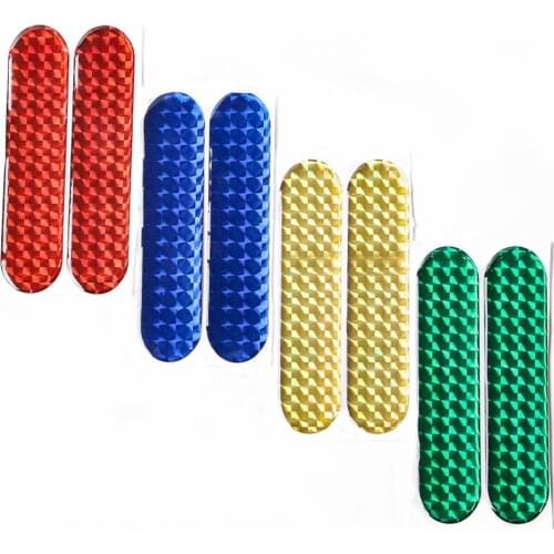 2pcs Bicycle Reflective Stickers Car Mountain Bike Reflective Stickers Strips Adhesive Tape for Bike Safety Bicycle Accessories