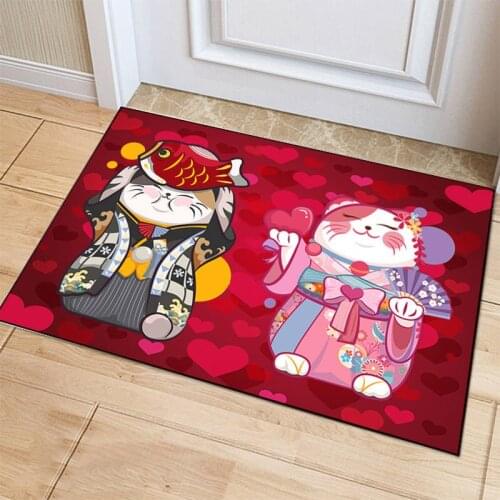 3D rich cat carpet Cute animal mat Yoga rug living room bedroom hall door bathroom kitchen non-skid floor mat carpet kids room