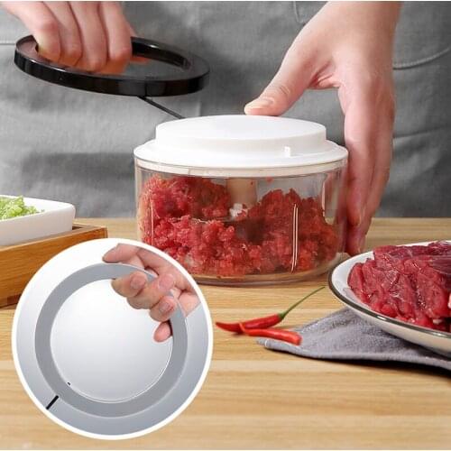 550ml Household hand-crushed Garlic Minced Manual Food Cutter Processor for Fruit Vegetables Meat Grinder Slicers Kitchen Tool