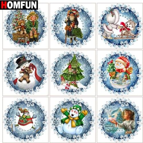 HOMFUN 3D Diamond Painting "Christmas tree snowman" DIY Full Rhinestones Drill Cross-stitch Kits Square Round Diamond Embroidery