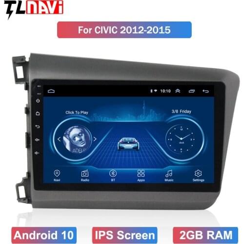 10.1 inch Android 10 GPS Navigation for 2012-2014 Honda-Civic Car radio Head Unit Player Support TPMS DAB+ Mirror link