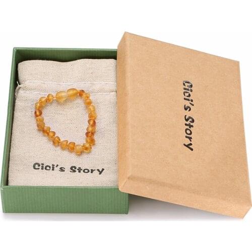 Baltic Amber Bracelet for Adult (Lemon Raw) - 2 Sizes