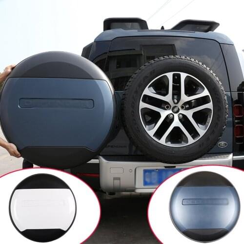ABS Car Styling for Land Rover Defender 110 130 08-21 Car Rear Spare Tire Protective Cover Car Accessories (with Logo) 8 Styles
