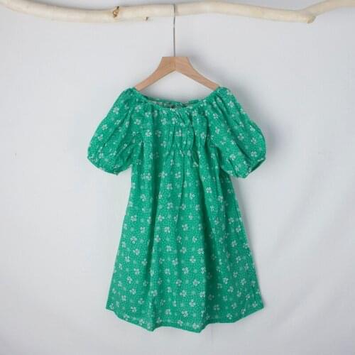 Girls Floral Dresses New Fashion Kids Flowers Sweet Costumes Children Short Sleeve Vestidos Baby Casual Clothing Cute Dresses