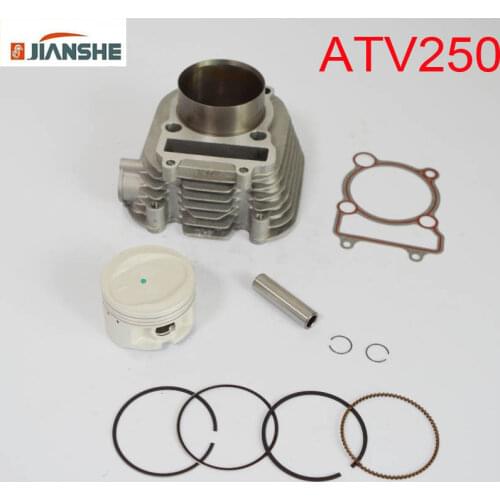 Jianshe bashan 250cc ATV loncin air cooled cylinder assy cylinder block assembly 70mm piston ring set free shipping