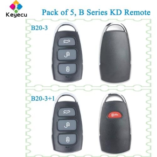KEYECU 5PCS for Hyundai Kia B20-3 B20-3+1 KEYDIY B-Series KD Universal Remote Key for KD-X2 KD900 KD900+ URG200 Key Programmer
