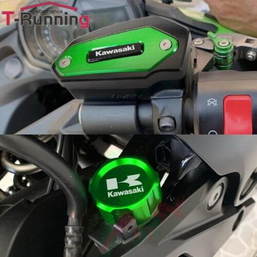 Motorcycle CNC front Brake Fluid Reservoir Cover Cap For Kawasaki NINJA 650 Z650 Z800 Z900 Vulcan S 650 VN650 VERSYS 2017-2020