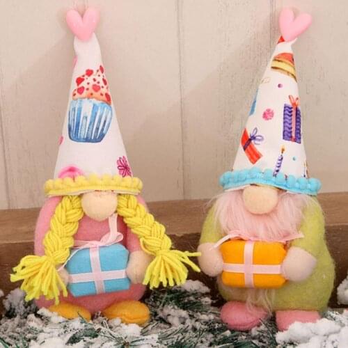 Gnome Doll Lightweight Portable Cute Faceless Dwarf Rudolph Toy Window Decoration Doll for Valentines day