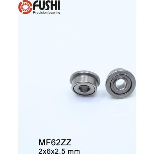 MF62ZZ Flange Bearing 2x6x2.5 mm ABEC-1 ( 10 PCS ) Miniature Flanged MF62 Z ZZ Ball Bearings