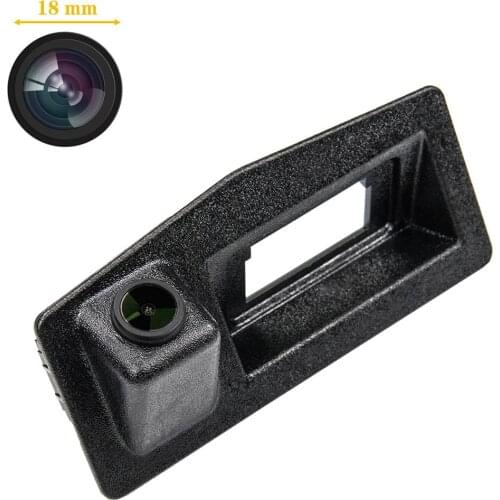 Misayaee HD 1280x720P Car Rear View Reverse Backup Camera Trunk Handle for Cadillac ATS-L 2014 2015 2016 Night Vision