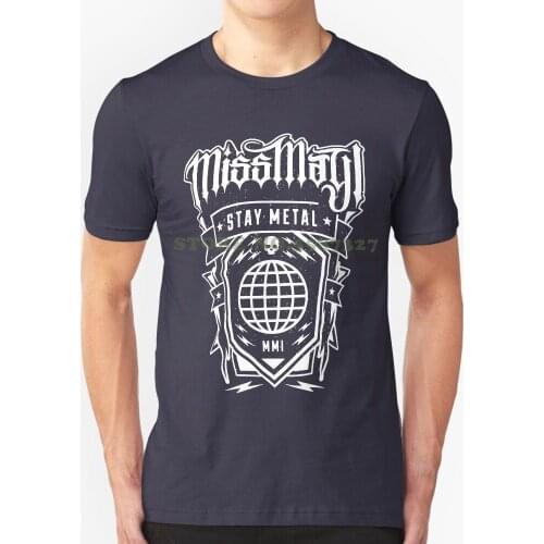 100% Cotton Short Sleeve O - Neck Tops Tee Shirts Mens Miss May I " Global " T-shirt