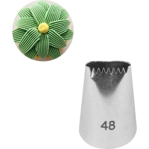 48# Basketweave Tips Icing Nozzles Make Ribbed Stripes, Fondant Cake Cupcake Decoration Tips Baking Tools