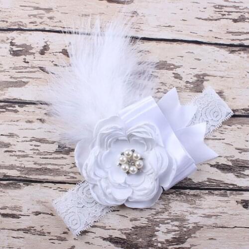 New Fashion Baby Girls Headband Kids Feather Hairband Children Accessories