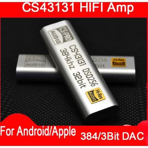 New TYPE C TO 3.5MM DSD256 For Android&iPhone Headphone Amplifier Adapter DAC Portable dad usb Cirrus Logic hifi ios win10 pc