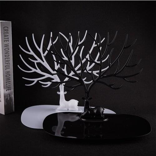 Deer Earrings Necklace Ring Pendant Bracelet Jewelry Cases&Display Tray Tree Display Stand Tray Tree Storage Jewelry