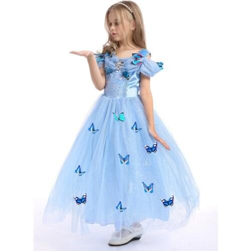 Disney dress Custom Anna Elsa Girl frozen Princess Kids Party Vestidos Baby Children Cosplay Wedding Pincess infant christmas