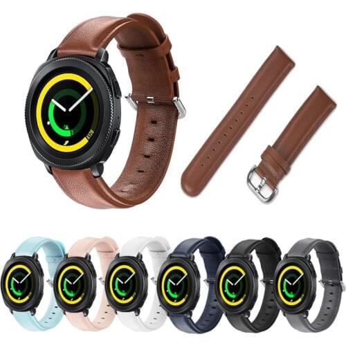 20mm 22mm Calf Leather Band Strap for Samsung Gear Sport S4 for Samsung Galaxy Watch3 41mm/Active 2/Watch 42mm watchband