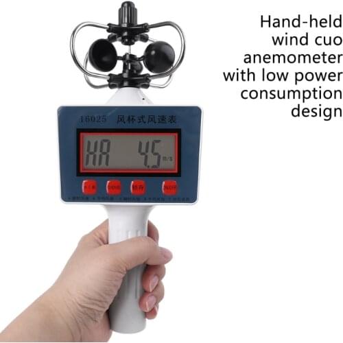 Hand-held Wind Speed Gauge Anemometer Digital Average Wind Speed for Measuring Wind Instantaneous Wind Speed