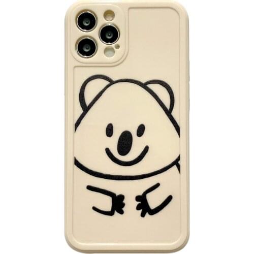 Cartoon Koala Bear Silicon Case for iPhone 12 Pro Max Back Phone Cover for 12 11 Pro Max X XS XR 8 7 Plus SE 2020