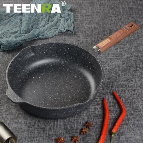TEENRA Non-stick Steak Frying Pan Multi-function Egg Ham Pancakes Breakfast Pan Kitchen Thickening Wok High Quality Cookware