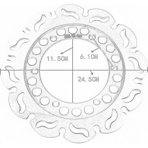 Motorcycle rera Brake disc For LAVERDA 650 All 668/750 TTS 800 For VOXAN Black Magic Street Scrambler Cafe Racer For 3VD-2582W00