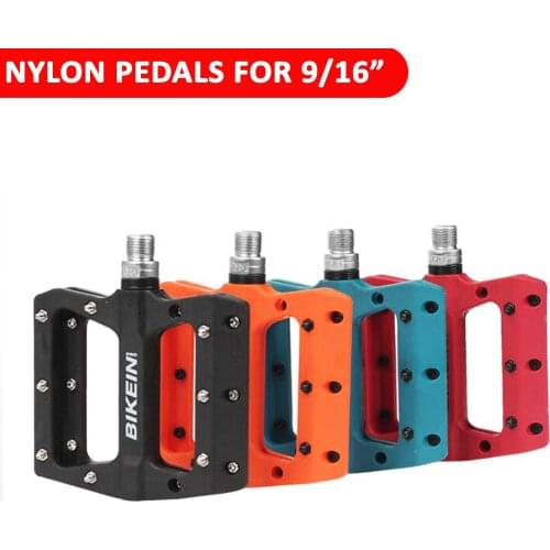 Bicycle Pedals Nylon Carbon Super Light Bearing Big Platform Non-Skid for MTB BMX Bike 9/16" DIY Bicycle Spare Parts