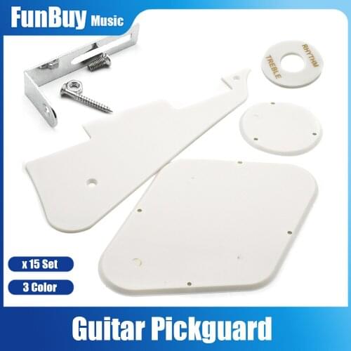 15set LP Electric Guitar Pickguard Plate Cavity /Switch Covers/Holder with Bracket Black/White/Cream Electric Guitar Parts