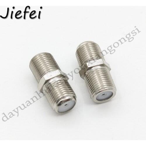 20-400Pcs High Quality Brass F Type Coupler Adapter Connector Female F/F Jack RG6 Coax Coaxial Cable Used In Video