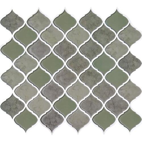 5-Pack self adhesive wallpaper backsplash wall tile before or after kitchen cabinets 11'' x 10