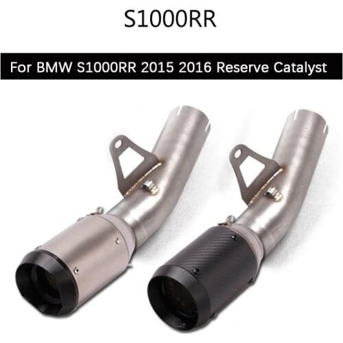 60mm Exhaust Set for BMW S1000RR 2015 2016 Motorcycle Exhaust Pipe Slip On Original Catalyst No DB Killer Escape Carbon Fiber