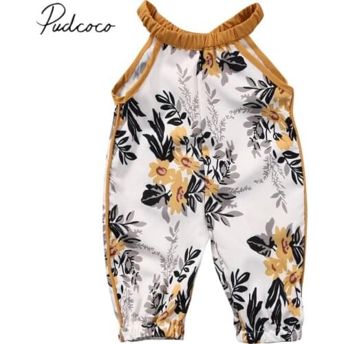2019 Baby Summer Clothing Fashion Toddler Kid Baby Girl Floral Romper Infant Jumpsuit Sleeveless Sunsuit Clothes Outfit Set 0-4T