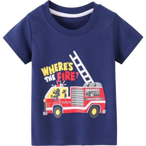 Funnygame Summer Boys T shirts With Cars Print Fashion Baby Clothes Cotton Childrens Tees Kids Boys Tops