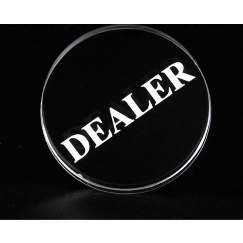 Crystal Texas Holdem Crystal DEALER Accessories Poker Chips Poker Table Special Chip Matching Transparent DEALER Entertainment