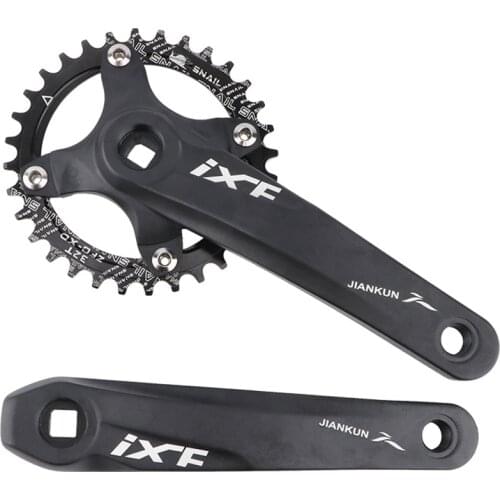 IXF bicycle crank chainwheel 104BCD MTB Bike Crankset Aluminum Alloy With Bottom 170mm crank black 32T 34T 36T 38T plate