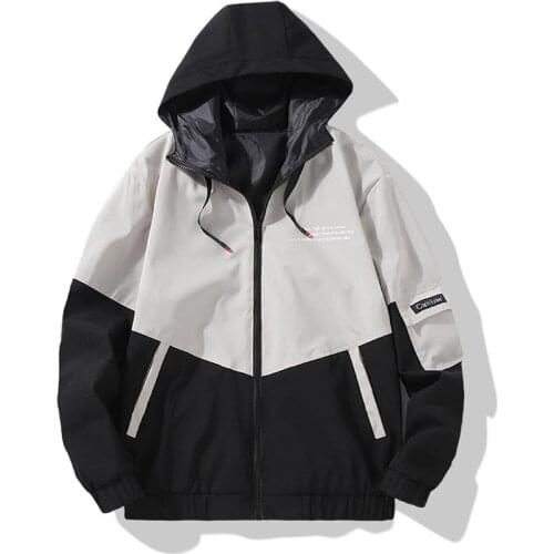 Autumn Jacket Men Hoodie Zipeer Coat Casual Patchwork Hip Hop Harajuku Clothing Streetwear Bomber Jacket Men Jaqueta Masculina