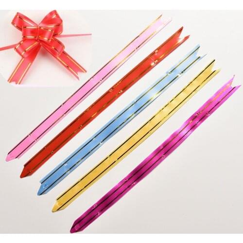 10Pcs/Lot Christmas Gift Packing Pull Bow Ribbons Decorative Holiday Pull Flower Ribbons Christmas Decorations For Home