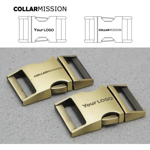 Metal engraved side release curved buckles durable hardware high quality lock puppy cat collars diy parts Zinc Alloy CK25QT02