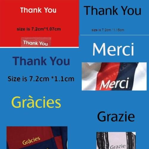 Thank You Patch Merci Grazie Badge All Club Game Says Thank You Gracies for All Key Workers Soccer Patch Badge