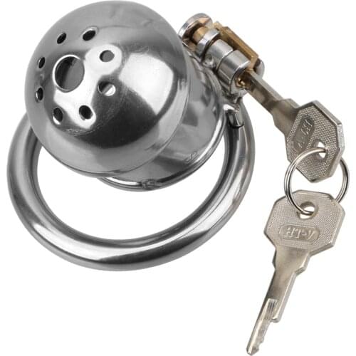 New Male Chastity Device Bird Cock Cage Lock Sex Toys for Men Stainless Steel Chastity Belt Penis Attachments Penis Ring