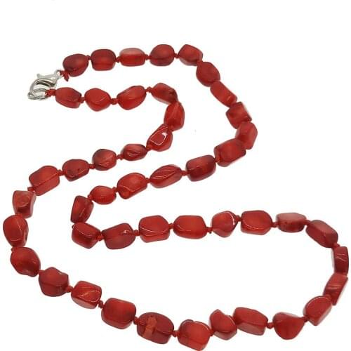6-7mm Irregular Shape Coral Loose BeadsAmerica and Europe Pop Coral Necklace High Quality Beautiful for Women Sold Per Strand