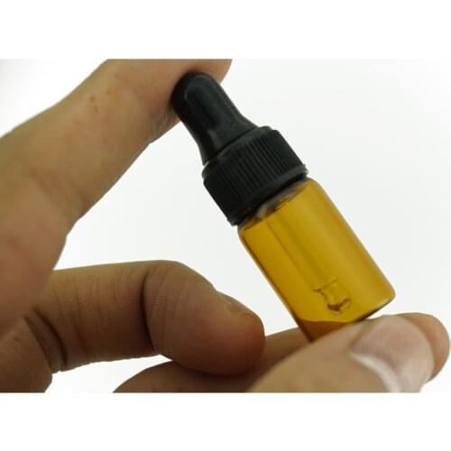 Durable Amber Glass Liquid Reagent Pipette Bottle Eye Dropper Drop Aromatherapy Sample Container