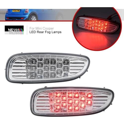 2PCs Rear Bumper Red Led Fog Lights For BMW Mini John Cooper Works R56 R57 R58 R59 2006-2013