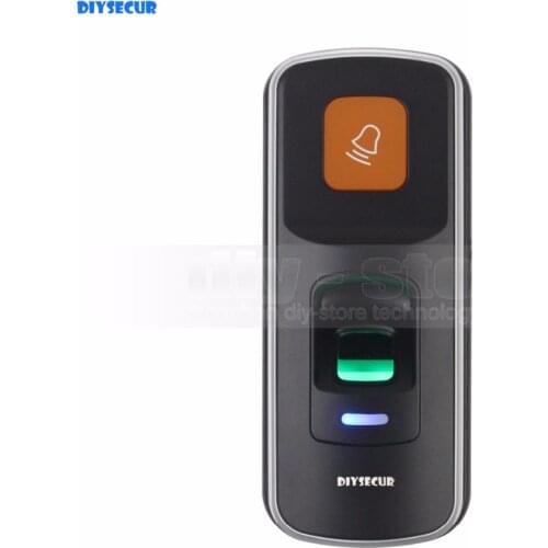 DIYSECUR 1000 Users Fingerprint 125KHz RFID Card Reader 2 In 1 Door Lock Access Controller Kit Plastic Shell