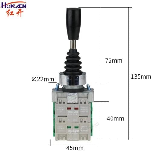 22mm Joystick Switch Maintained Momentary 4 position 4NO Self Reset Spring Return Wobble Stick HKL-D24/HKL-D14 Cross Switch