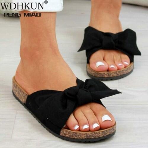 Womens Sandals Platform Retro Shoes Woman 2021 Fashion Female Shoes Summer Bow Sandals Shoes Women Flip Flop Chaussures Femme