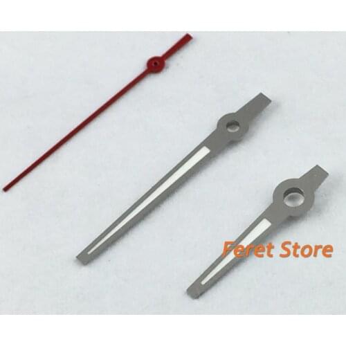 Silver Red Watch Hands Luminous Marker Fit Miyota 8205 8215 821A 82 series Mingzhu DG 2813 3804 Movement