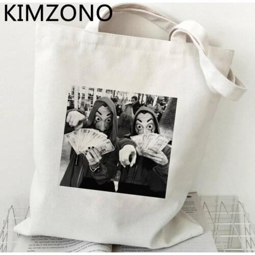 La Casa De Papel shopping bag recycle bag eco bolsa handbag grocery shopper bag bolsas ecologicas reusable sacola cabas