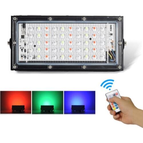 LED Floodlight 50W RGB Color Change Spotlight Garden Lamp Lighting Led Reflector Floodlights Outdoor Lighting Security